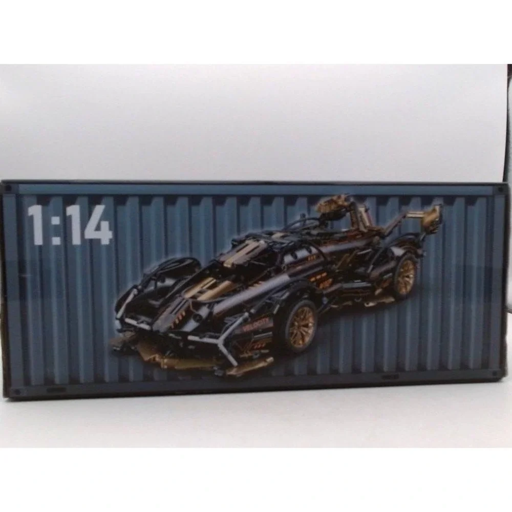 Building Blocks - 1:14 Scale V12 Technic Super Sports Car / Roadster, Black,BNIB